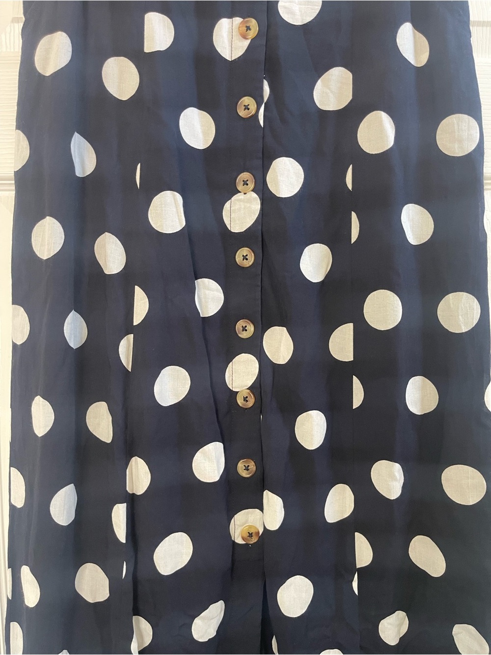 Women’s Anthropologie Maeve Claudette Polka Dot Maxi Button Skirt Size 6 - Picture 7 of 12